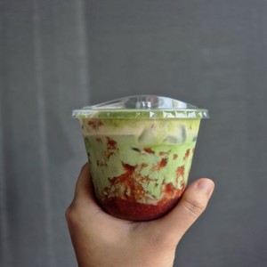 Signature strawberry matcha latte
