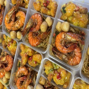 SECs Fried Laksa Tom Yum Prawns