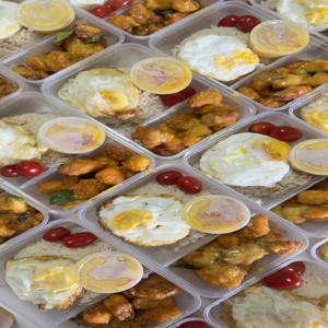 Salted Egg Chicken Rice